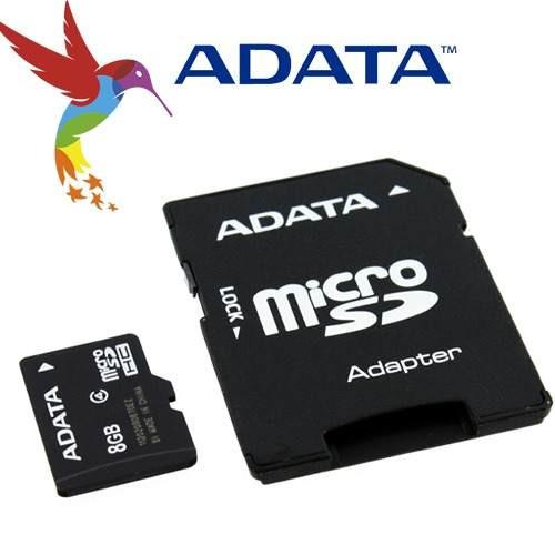 MEMORIA MICRO SDHC ADATA 8GB CL4 C/ADAPT (AUSDH8GCL4-RA1)