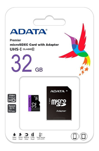 MEMORIA MICRO SDXC C10 32GB ADATA 80MBS/S